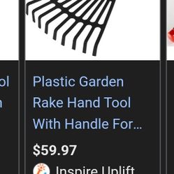 Plastic Garden Rake Hand Tool