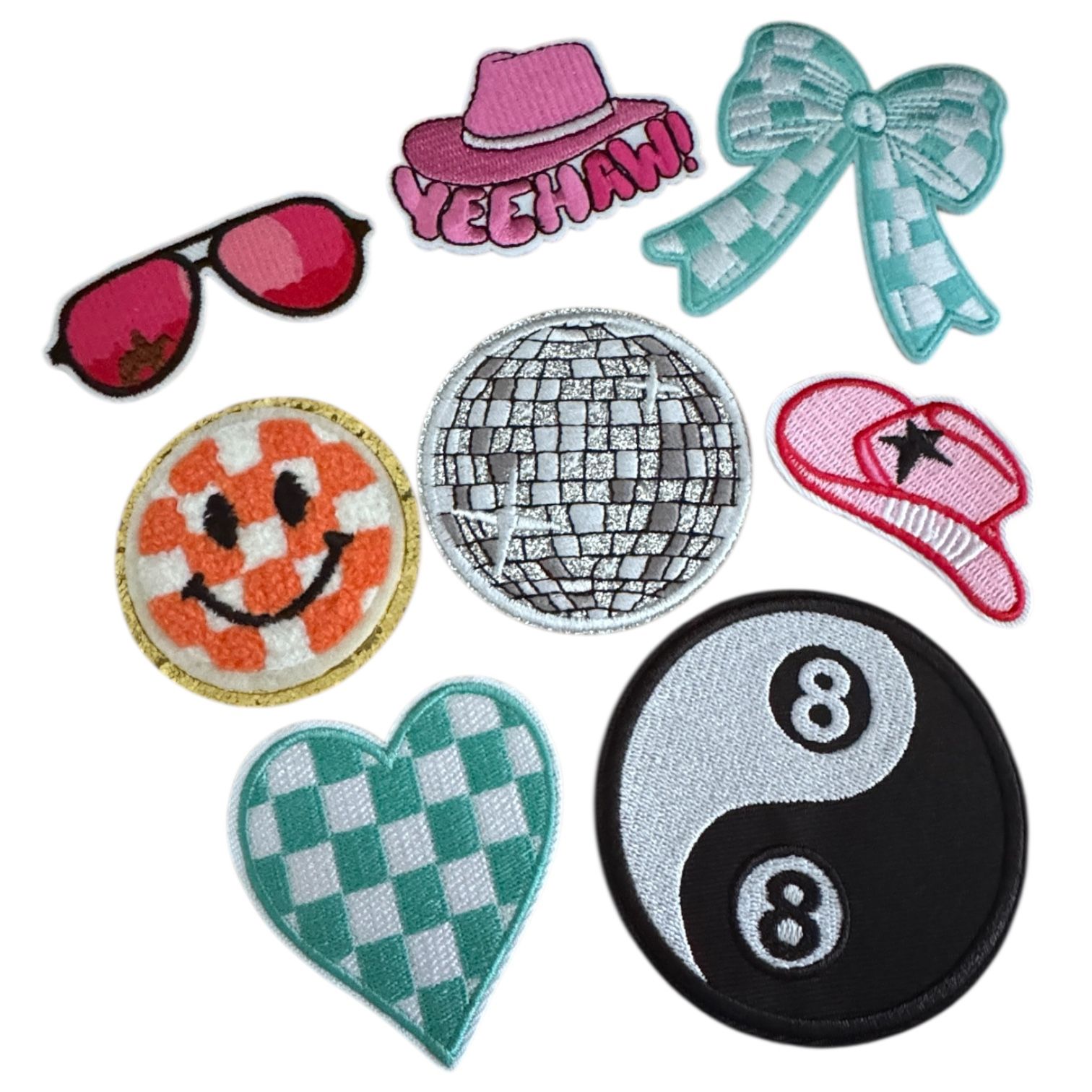 Iron On Embroidered Patches Set/8