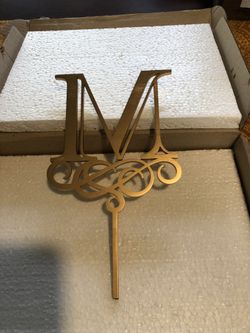 Gold Cake Topper