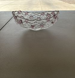 Mikasa 1990’s Carmen Rose/Carmen Satin Crystal Bowl!!
