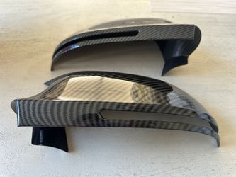 Carbon Fiber Mirror Cover Door Wing Rearview Side Mirror Caps Audi 2009-2012