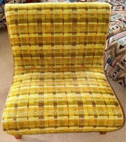Antique mid century slipper chair