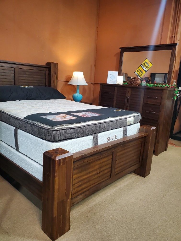Queen Wooden BedFrame Only