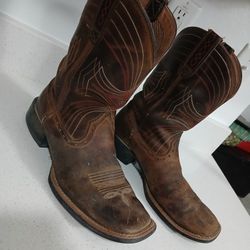 Ariat Men's Sport Wide Square Toe Boots Distressed Brown 10010963 size 9D