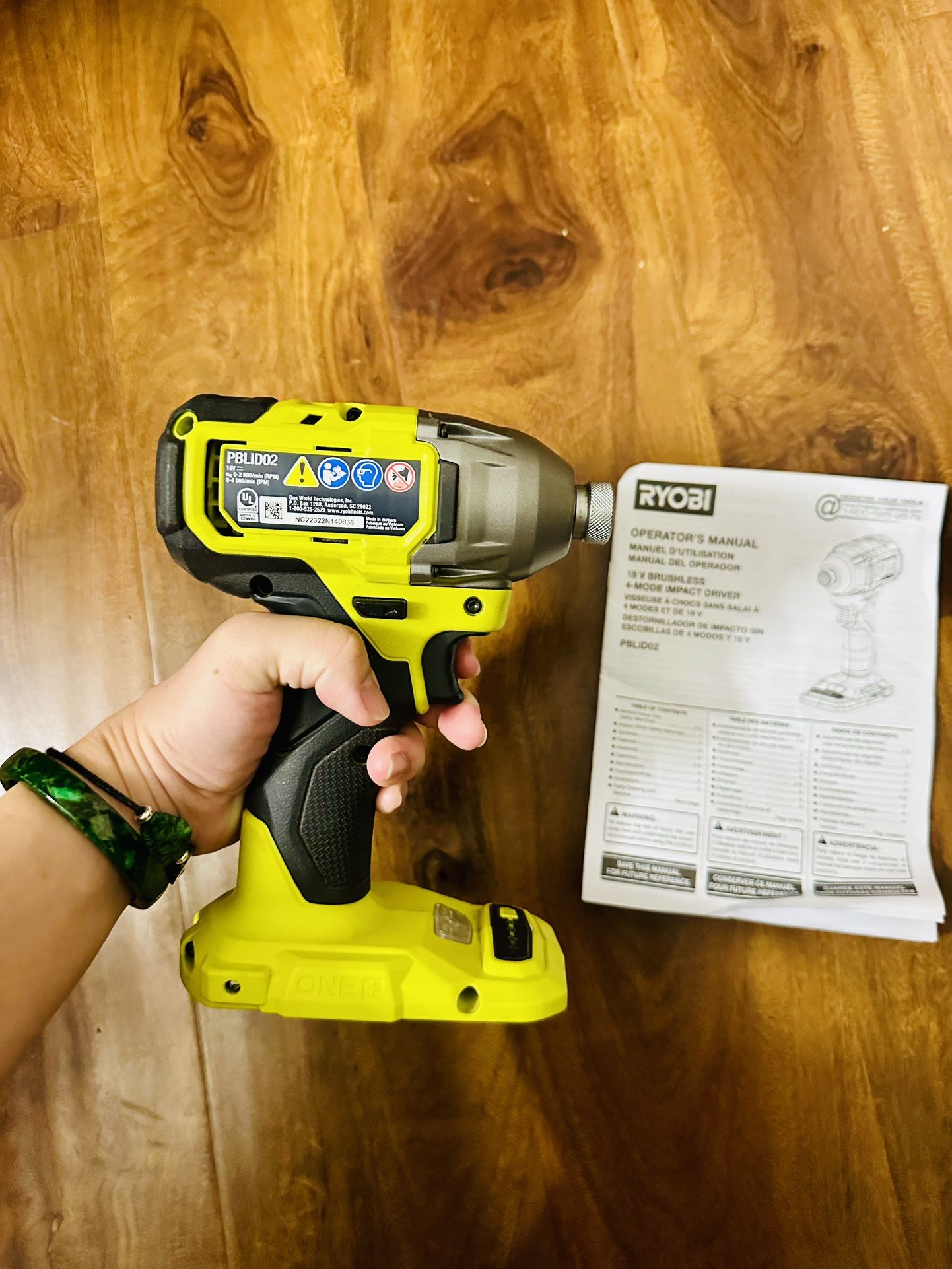 RYOBI PBLID02 18V ONE+ HP Brushless 4-Mode 1/4" Impact Driver