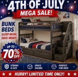 B. U. N. K. B. E. D. S. on SALE!! 🇺🇸Delivery and Set Up Ava.🎇 T over T OR T over F 🛏️