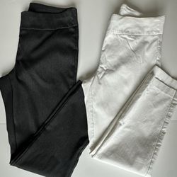 ALFANI Gray / White Rayon Pant Suits, Women's Size 14W Comfort Fit Elastic Waist