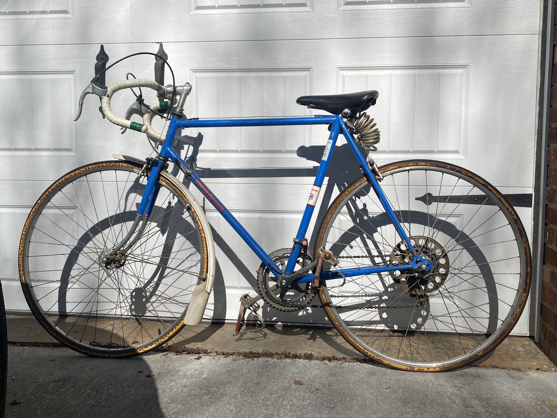 Blue Road Bike, Falcon Made In UK Vintage 