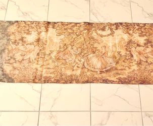 Vintage European Woven Tapestry Wall Decor - Romantic Scene