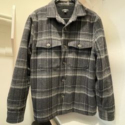 EXPRESS PLAID WOOL SHERPA LINED JACKET SIZE M