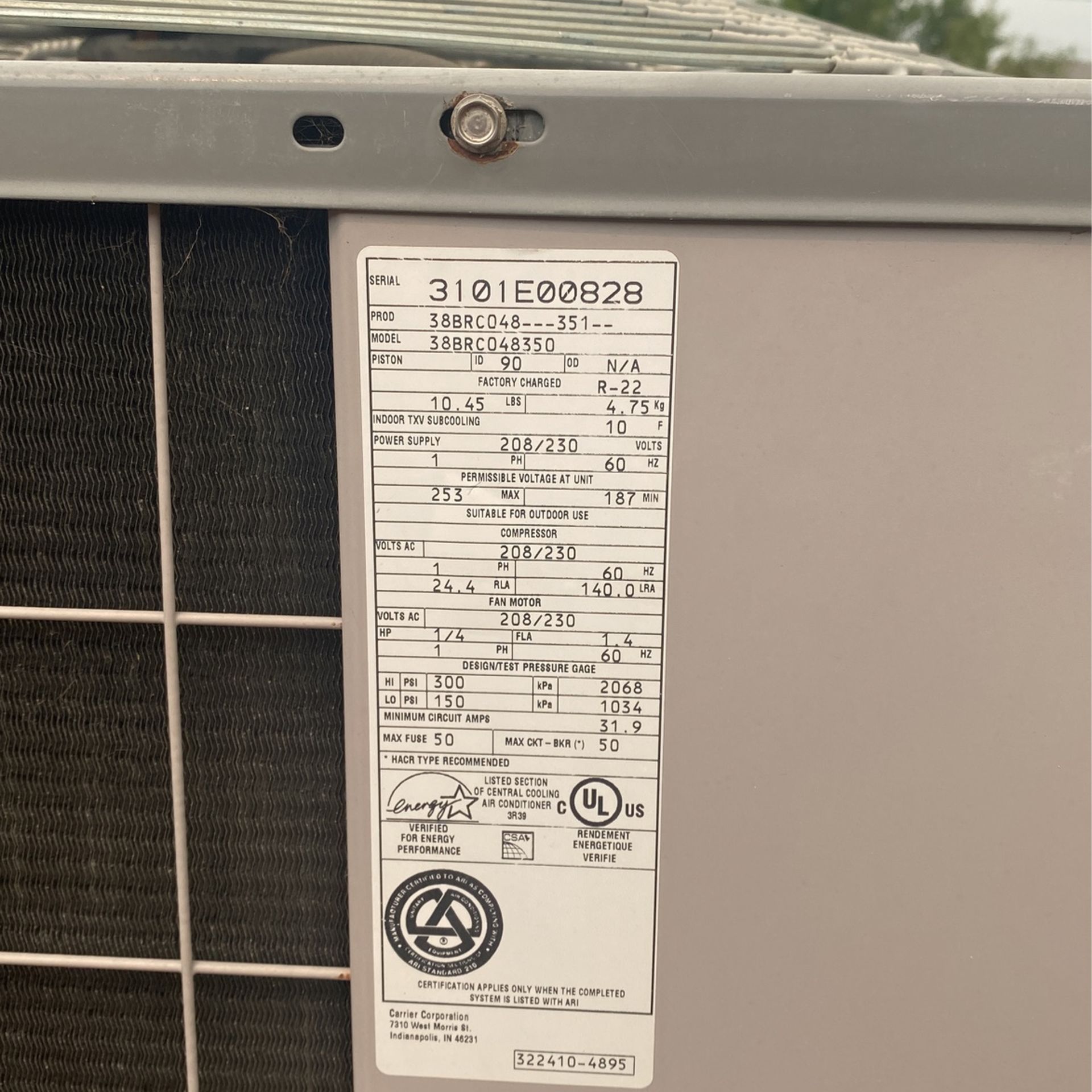 4 Ton R22 Ac Unit 