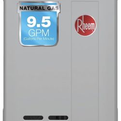 Rheem RTG-95XLN-3 High Efficiency Non-Condensing Outdoor Tankless Natural Gas Water Heater 9.5 GPM, 199,900 BTUs