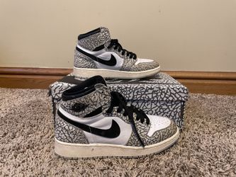 Jordan 1 Cement With Extra Laces Size 5Y