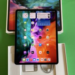 1TB (1024GB) Apple IPad Pro 12.9” 4th Generation (2020 Model/ Face ID/Liquid Retina ) with Stylus pen & Accessories(Apple pencil supported)