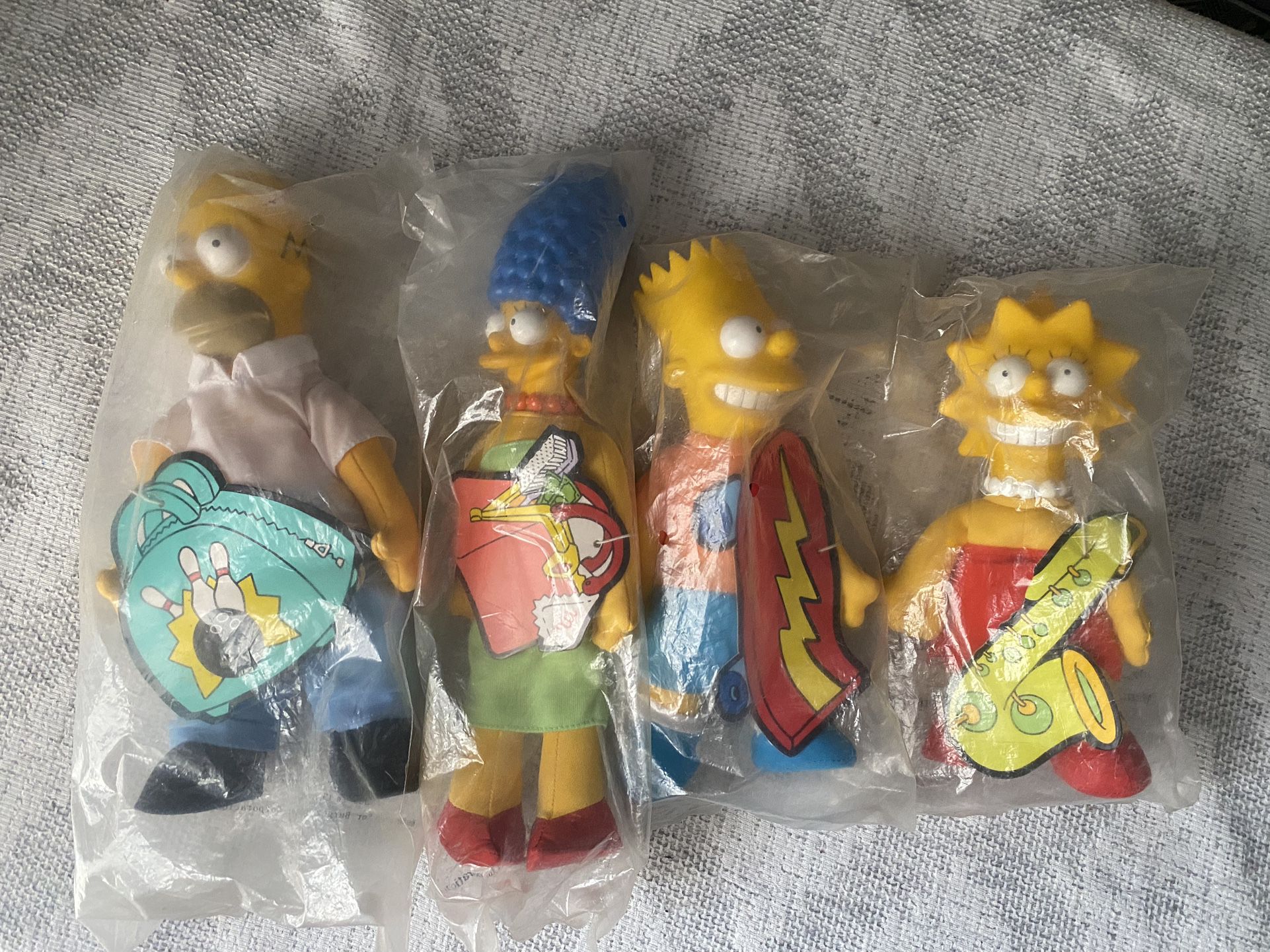 The Simpsons Vintage Plush Toys Homer Marge Bart Lisa