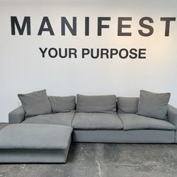 Grey 2-piece Modular Sofa