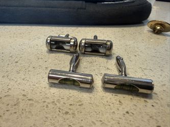 Cufflinks. Spirit Level And sands Of Time