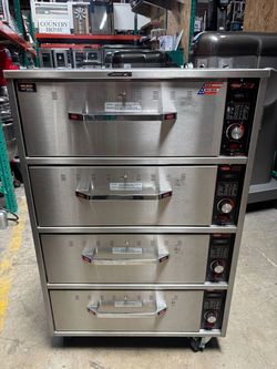 4 Drawer Heated Food Warming Cabinet Hatco HDW-4 NSF Chips Bread Warmer #5375
