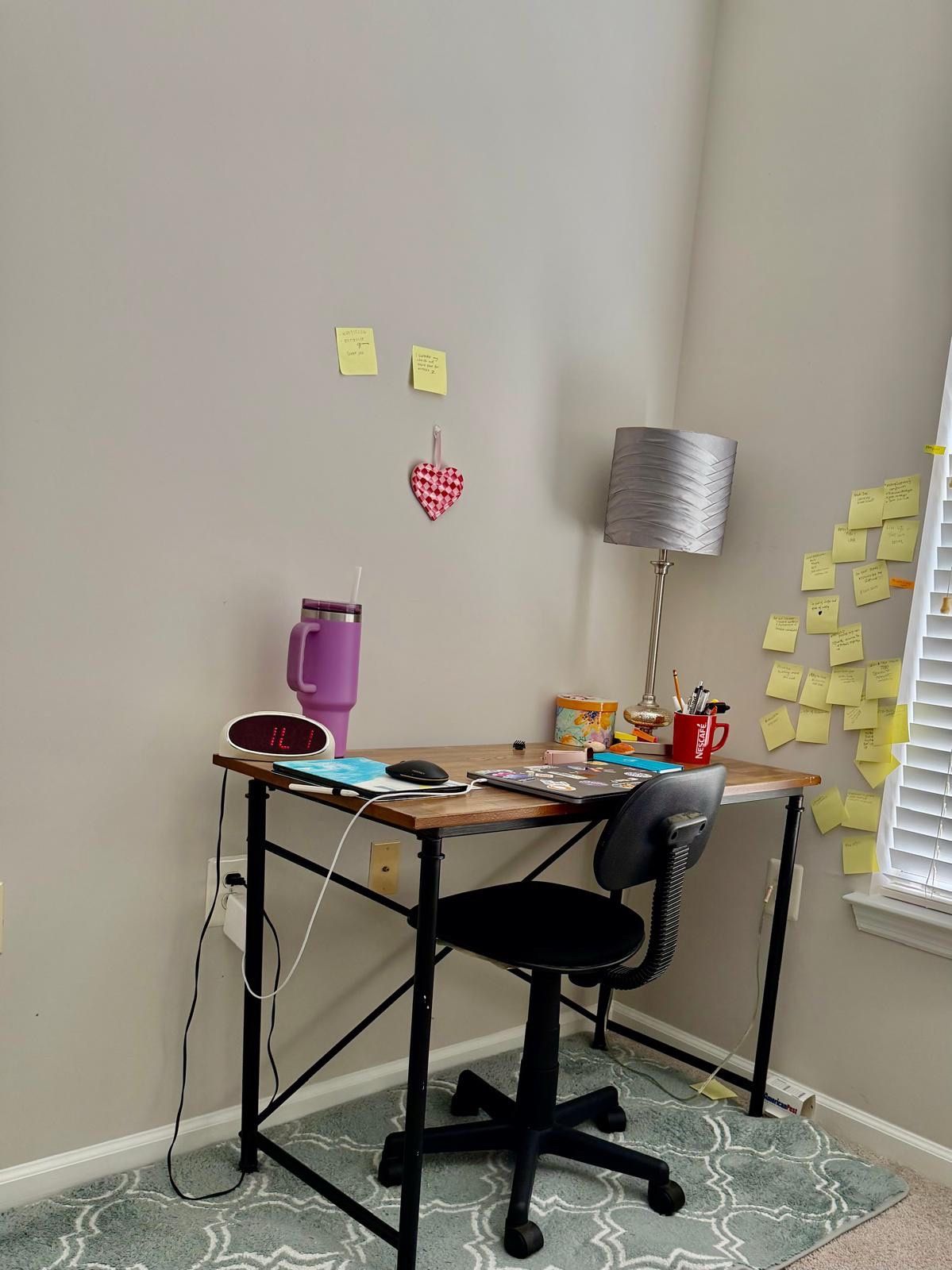 Desk and Chair with free lamp