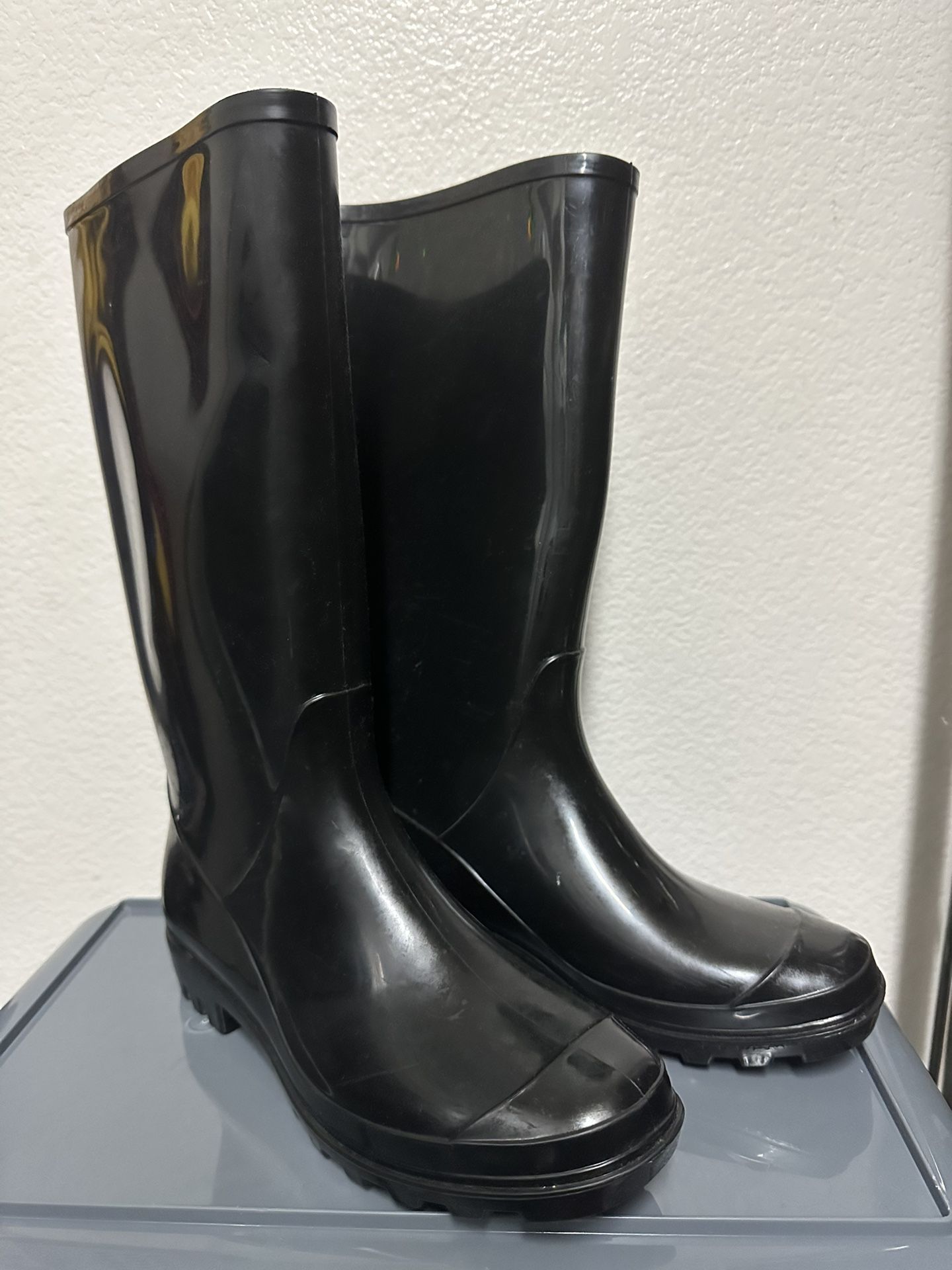 New Black Rain Or Ranch Boots Women’s Rubber Size 7