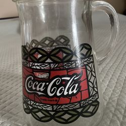 Vintage Coca Cola Glass Pitcher 