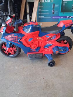 6V Spiderman Motorcycle, Battery ride on toy