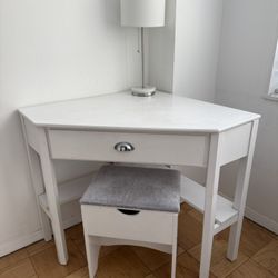 Corner Desk With Vanity Chair