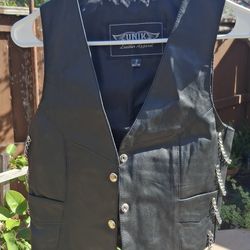 Ladies leather vest