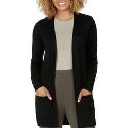 Matty M Soft Lightweight Pocket Duster Cardigan Black Size Small Good Preloved Condition