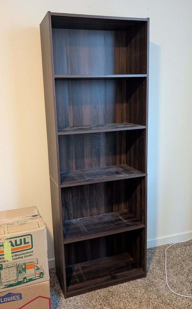Tall Brown Bookshelf