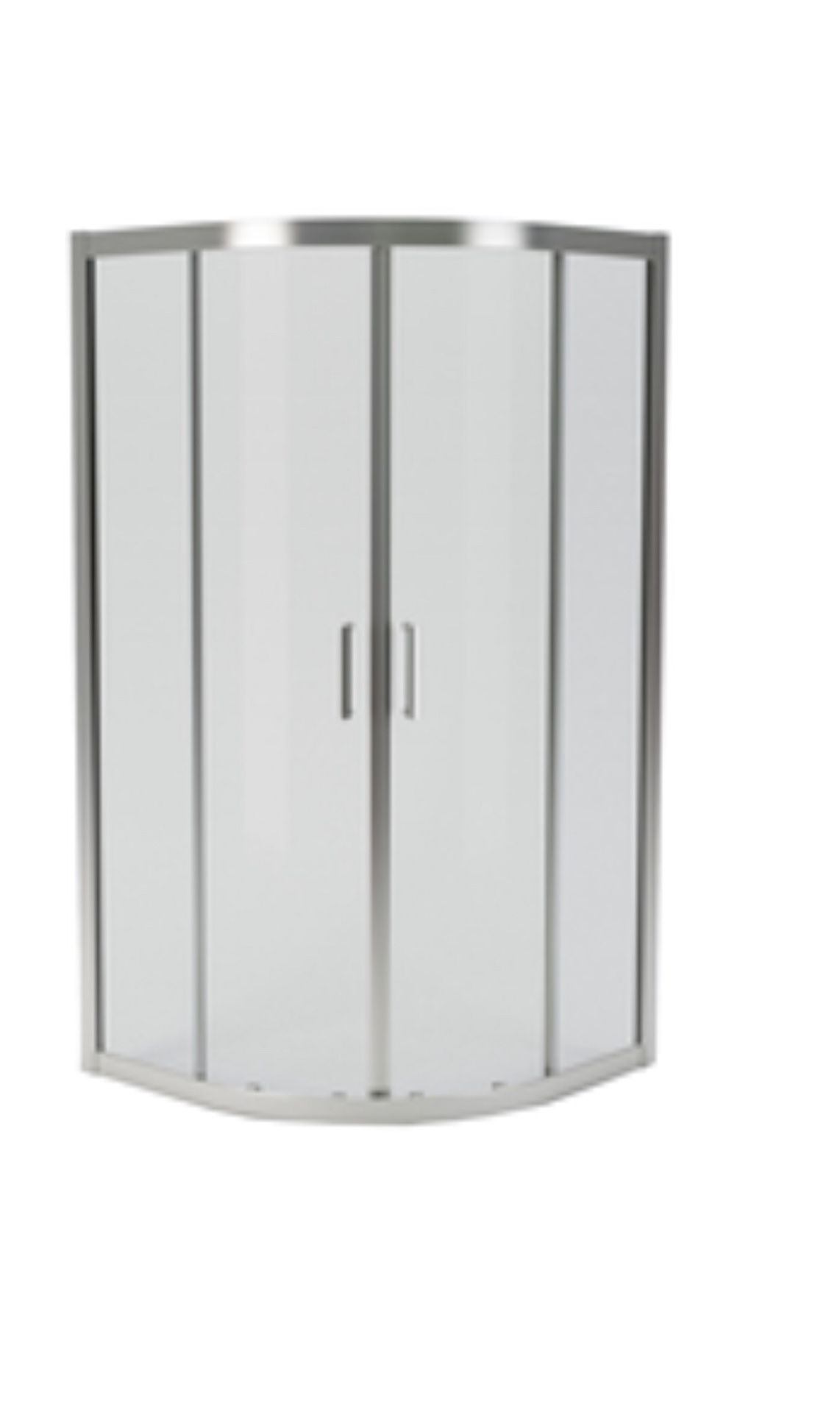 American Standard Axis 22.0625in to 50.375in W Silver Curved Shower