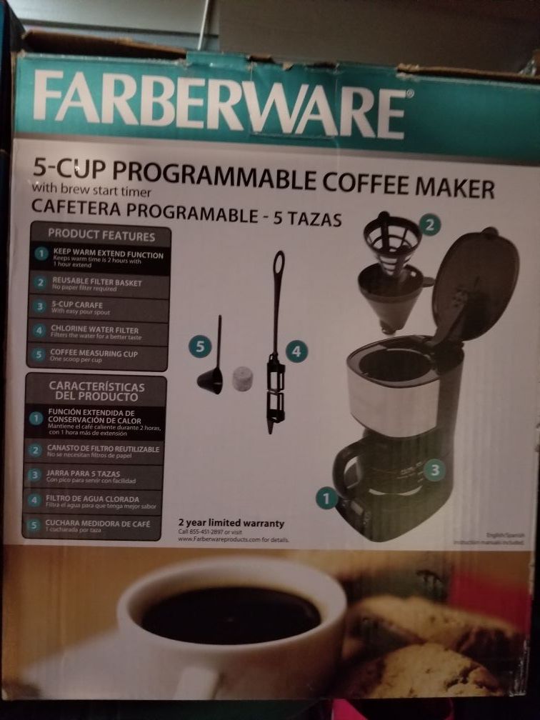 5 cup programmable coffee maker