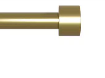 Brushed Gold Curtain Rod 28-in to 48-in Single Curtain Rod