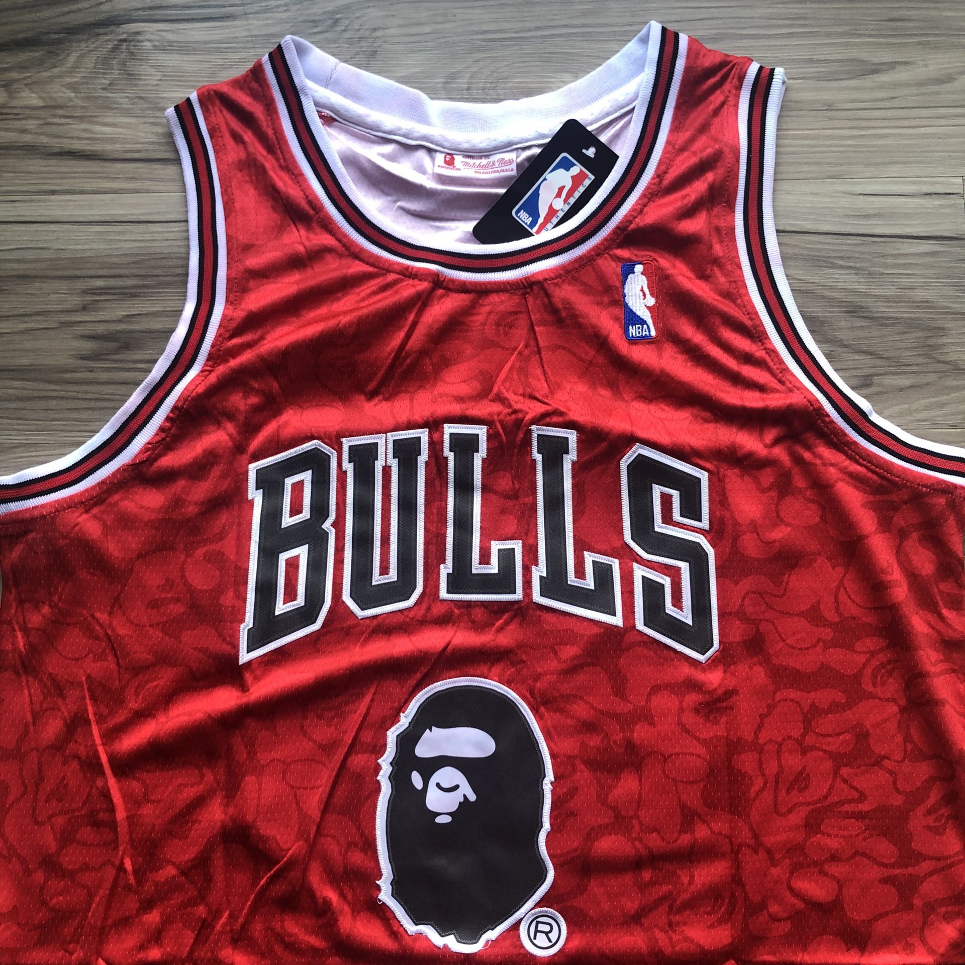 ONLY ONE! 🔥 Michael Jordan #23 Chicago Bulls BAPE EDITION NBA Jersey + Size Large + SHIPS OUT TODAY! 📦💨