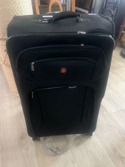 Large soft shell suitcase black