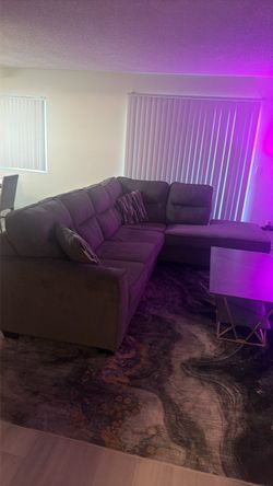 Ashley Altari Sectional & Coffee Table & Rug