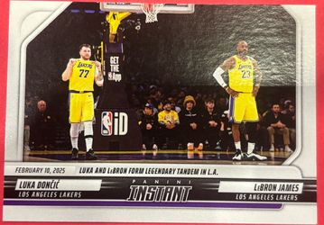 2024-25 Panini Instant #343 Luka Doncic LeBron James Lakers Debut