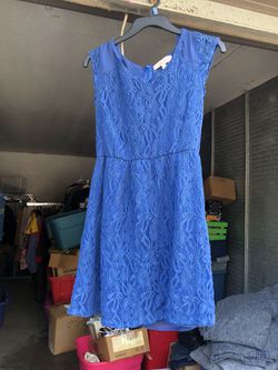 Monteau, royal blue, lace dress, size large