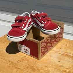 Vans old skool red Toddler Size C8