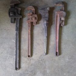 SET OF 4 VINTAGE WRENCHES 