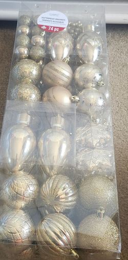 Celebrate it holiday ornaments 74 gold in color