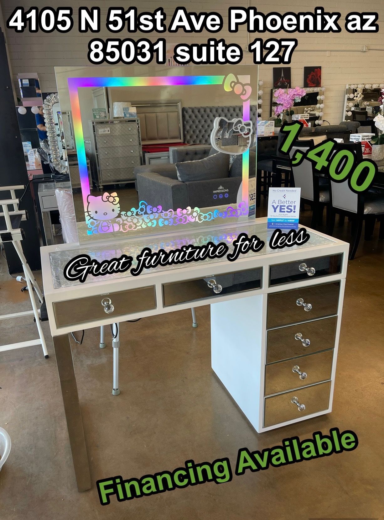 Vanity With Hello Kitty Brand New