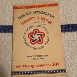 Signed Mt. Sterling Bicentennial Program 