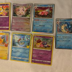 Pokémons Card Bundle - Rare Holos & Promos (Squirtle, Pikachu, Slowpoke)