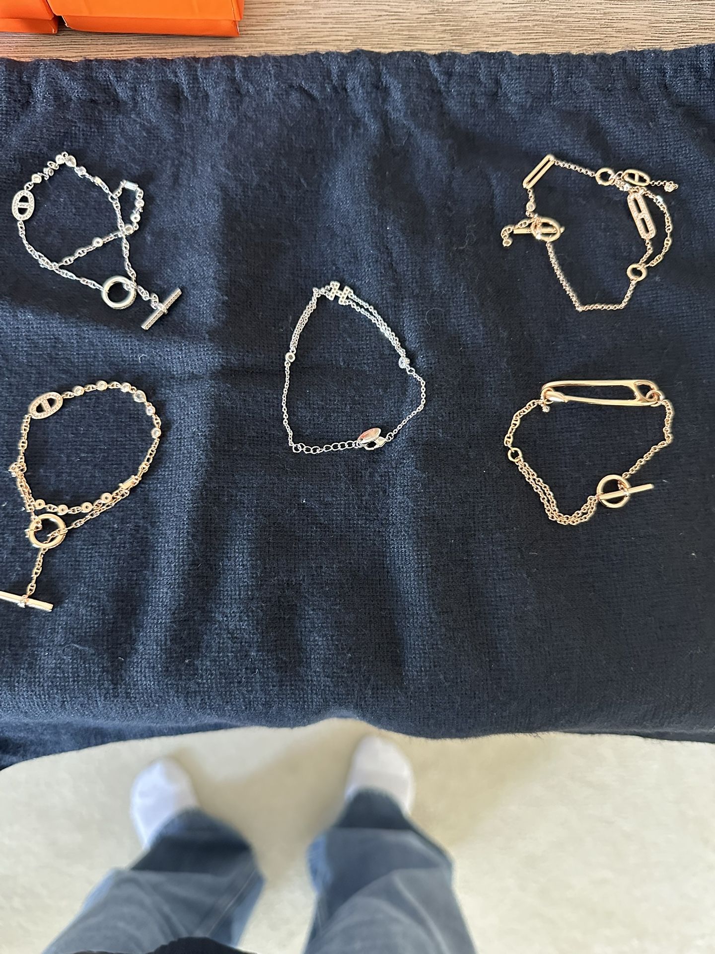 Beautiful Gold And Silver Braclets