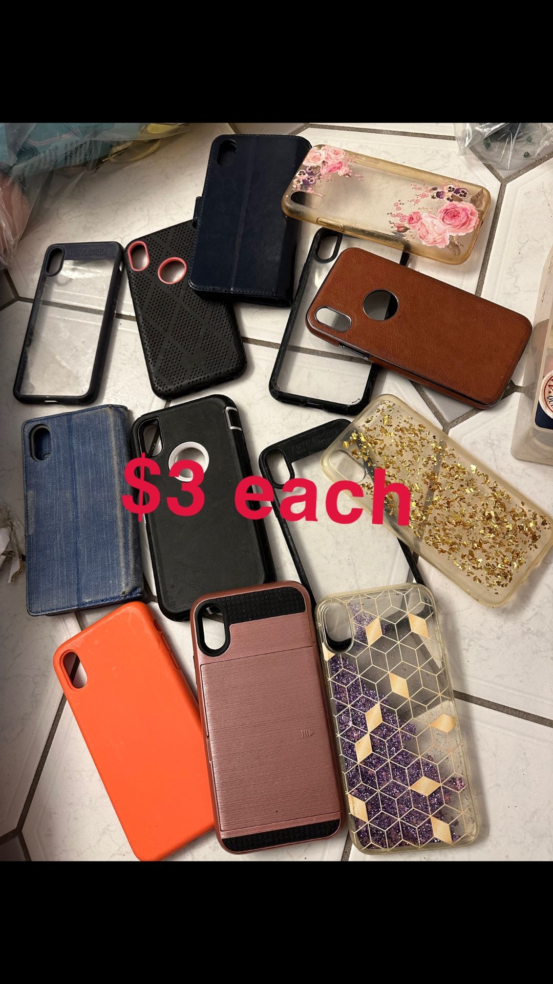Bunch Of Iphone X Cases $3 Each