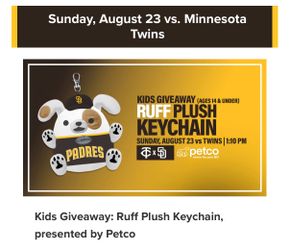 Padres vs Twins Sunday 8/23