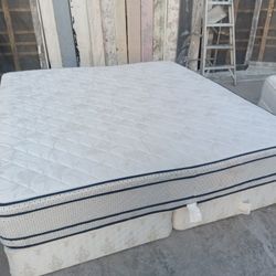 King Double Pillowtop Mattress And Box Spring 