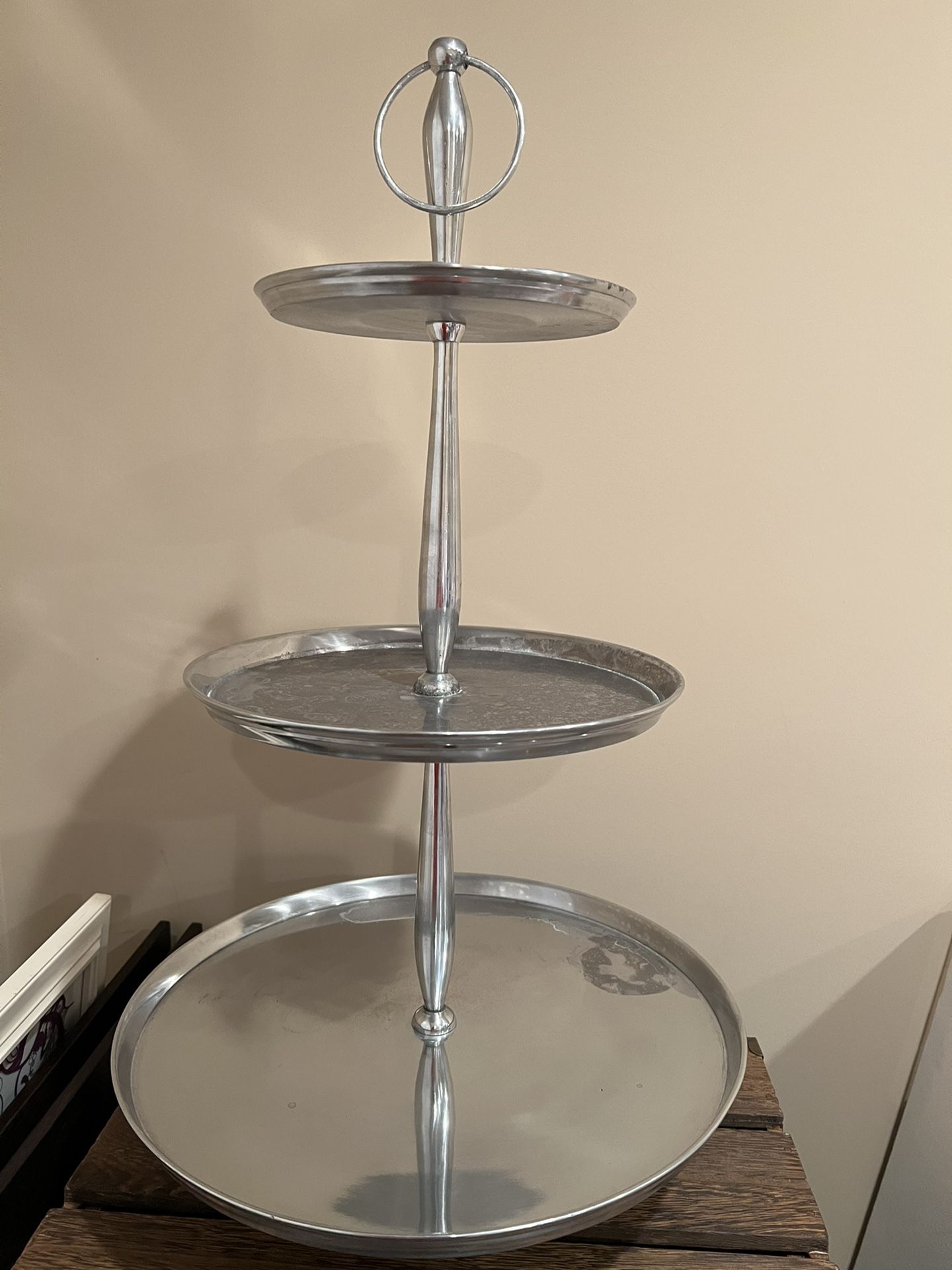3-Tier Silver Cupcake / Dessert Stand