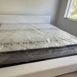 New KING Size Mattress Pillow Top 12 Inches COMFORT Plush Firm